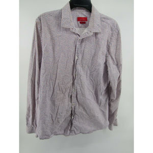 Zara Man Slim Fit Shirt Mens L Large Floral Button Up Casual Business Party